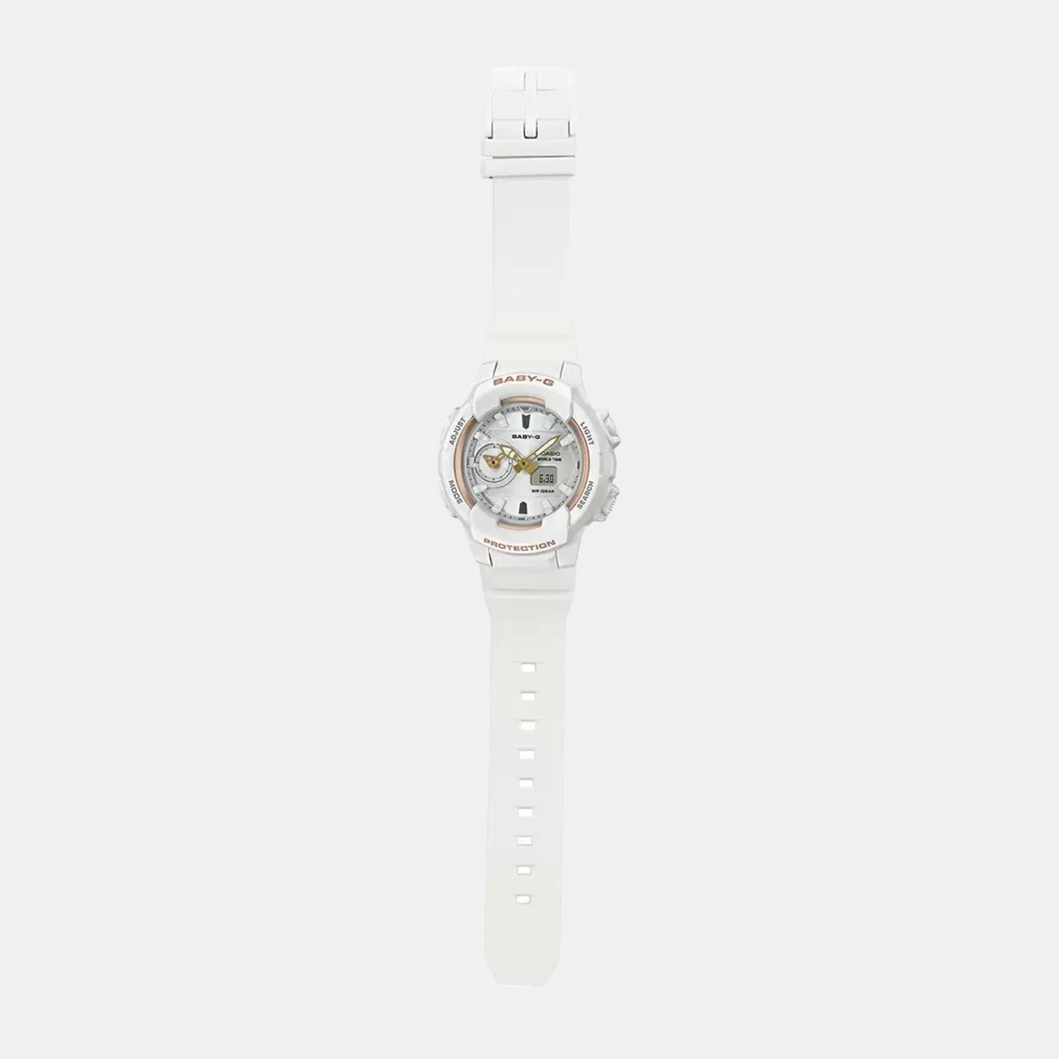 Baby-G Women Quartz White Dial Analog-Digital Resin Watch BX118