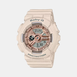 Baby-G Women Quartz Gold Dial Analog-Digital Resin Watch BX123