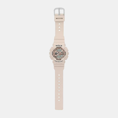 Baby-G Women Quartz Gold Dial Analog-Digital Resin Watch BX123