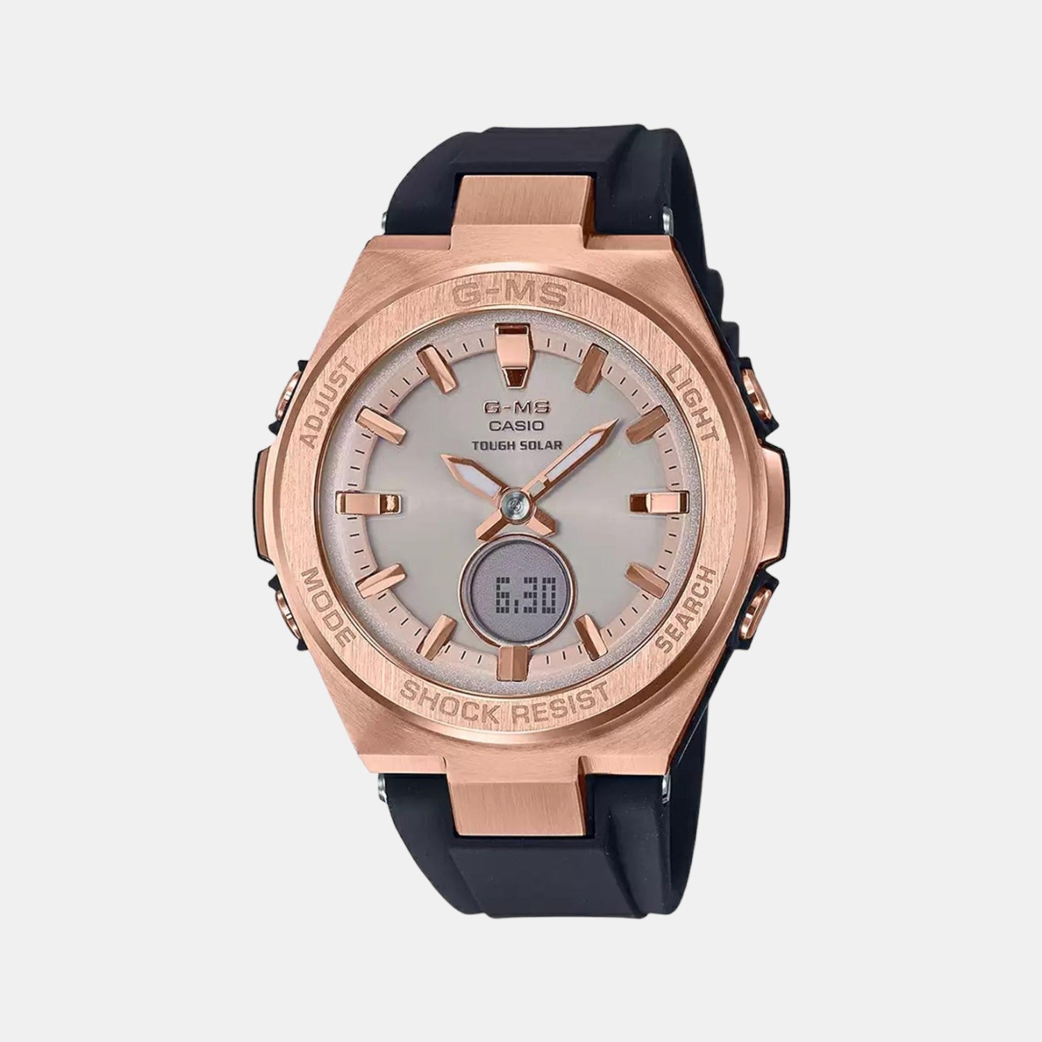 Baby-G Women Quartz Rose Gold Dial Analog-Digital Resin Watch BX130