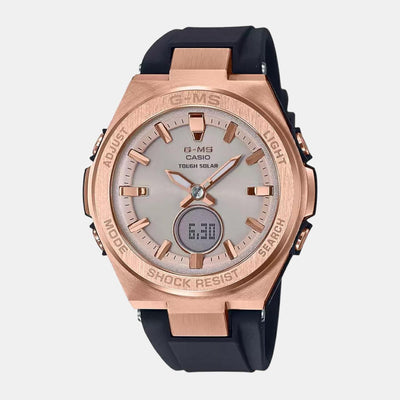 Baby-G Women Quartz Rose Gold Dial Analog-Digital Resin Watch BX130