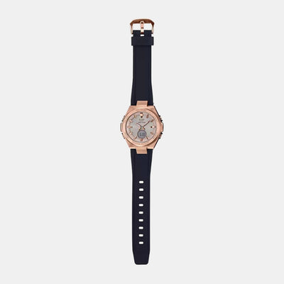Baby-G Women Quartz Rose Gold Dial Analog-Digital Resin Watch BX130
