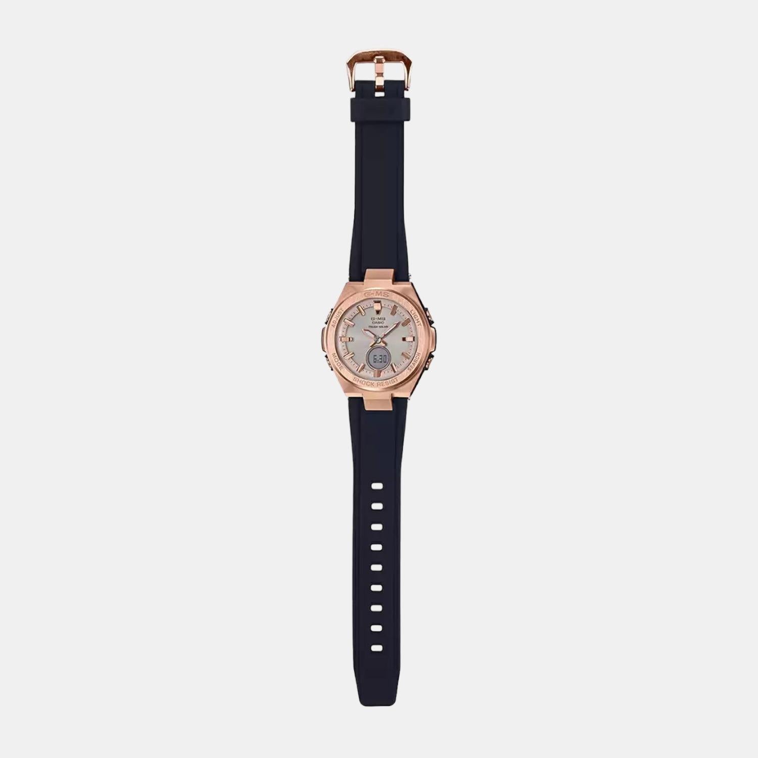 Baby-G Women Quartz Rose Gold Dial Analog-Digital Resin Watch BX130