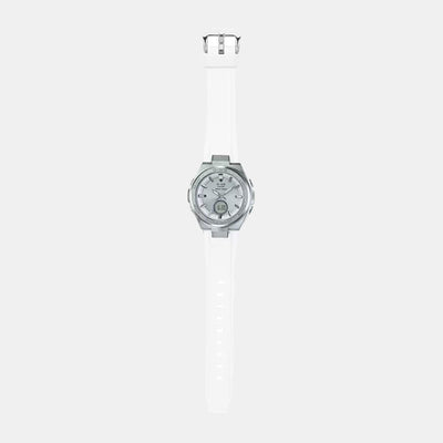Baby-G Women Quartz Silver Dial Analog-Digital Stainless Steel Watch BX132