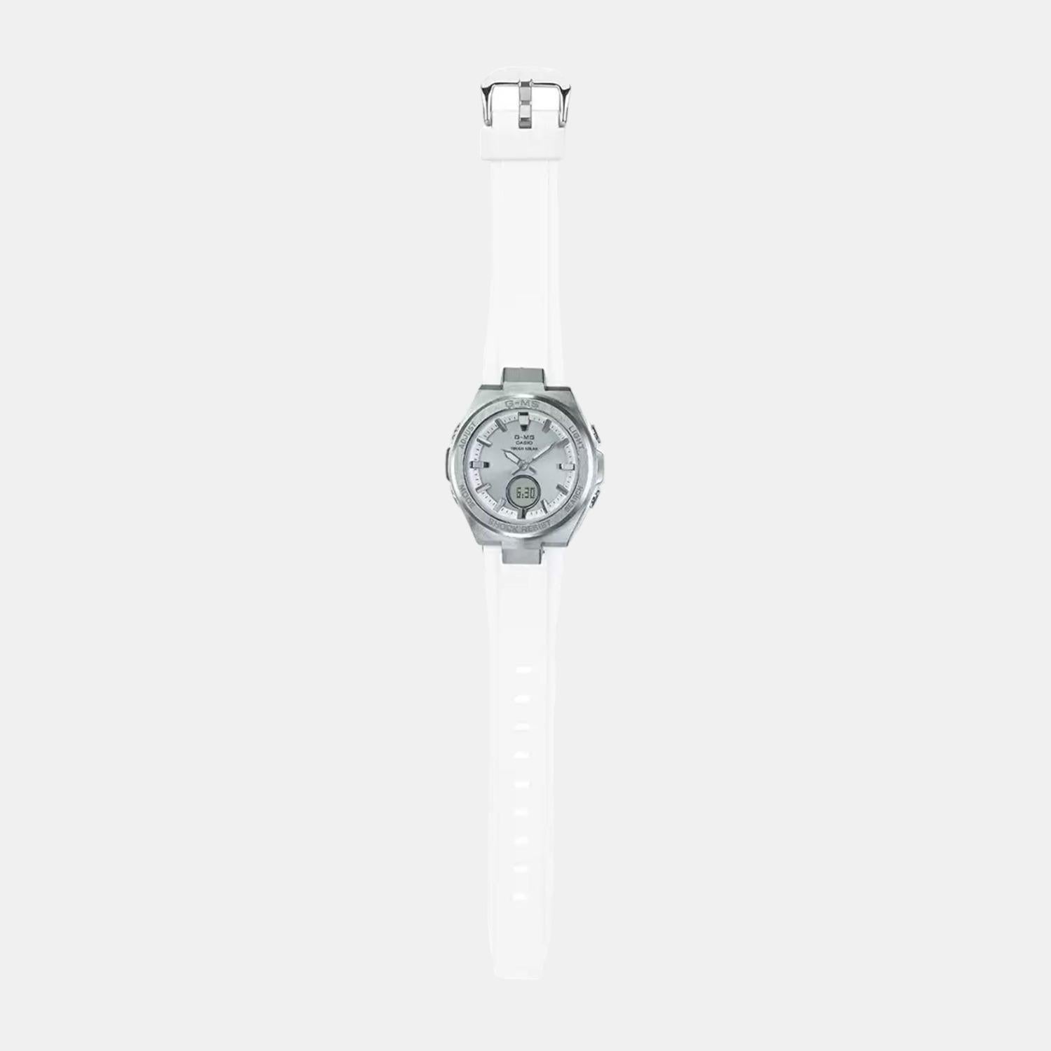 Baby-G Women Quartz Silver Dial Analog-Digital Stainless Steel Watch BX132