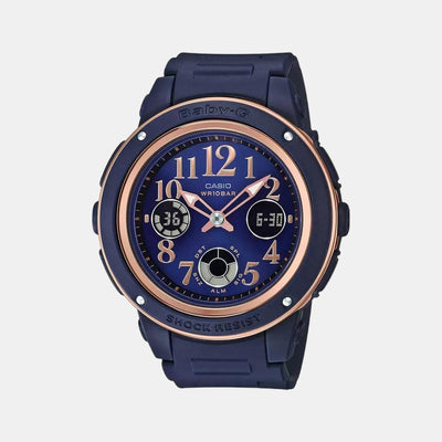 Baby-G Women Quartz Blue Dial Analog-Digital Resin Watch BX137