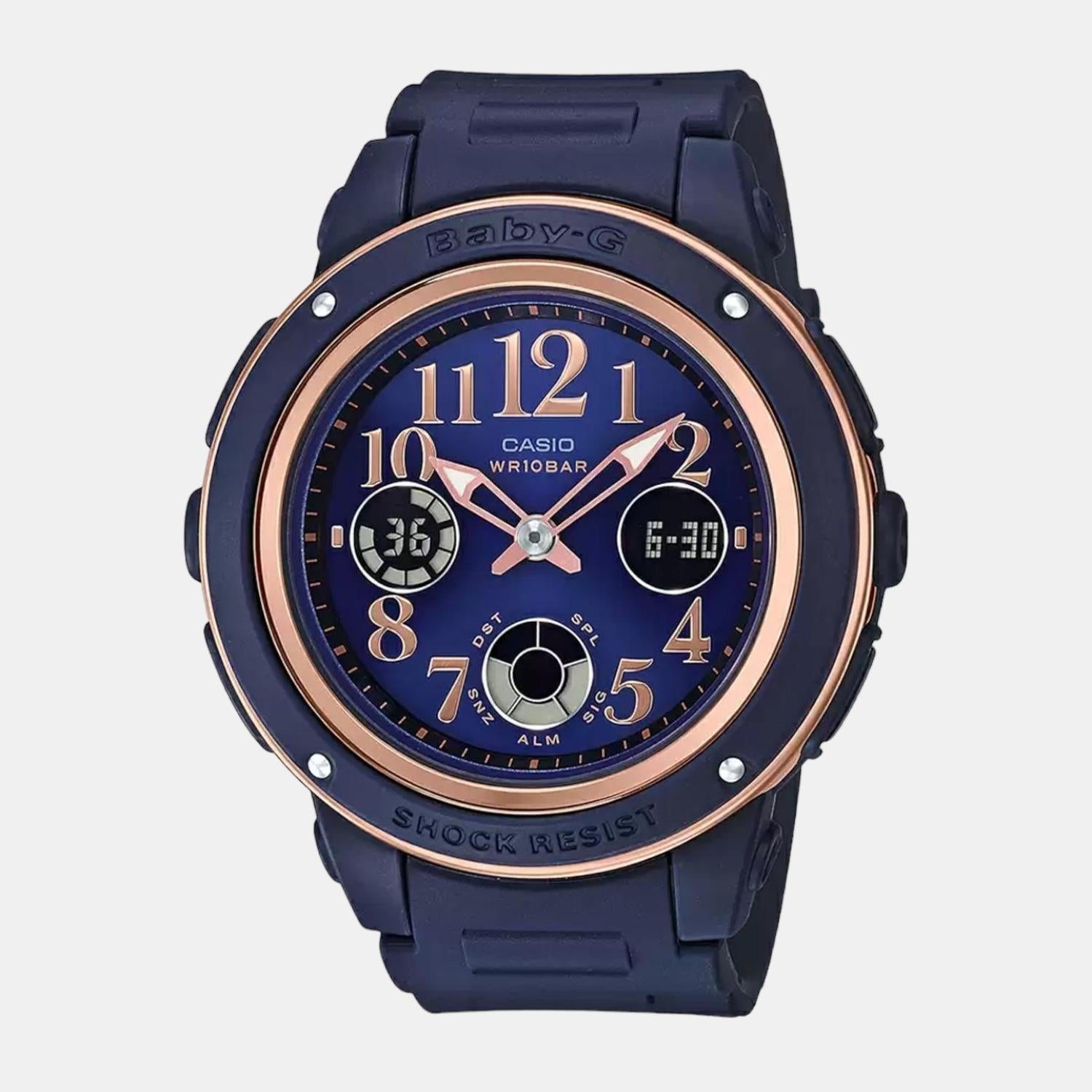 Baby-G Women Quartz Blue Dial Analog-Digital Resin Watch BX137