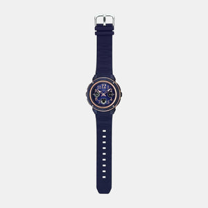 Baby-G Women Quartz Blue Dial Analog-Digital Resin Watch BX137