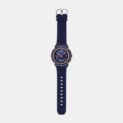 Baby-G Women Quartz Blue Dial Analog-Digital Resin Watch BX137