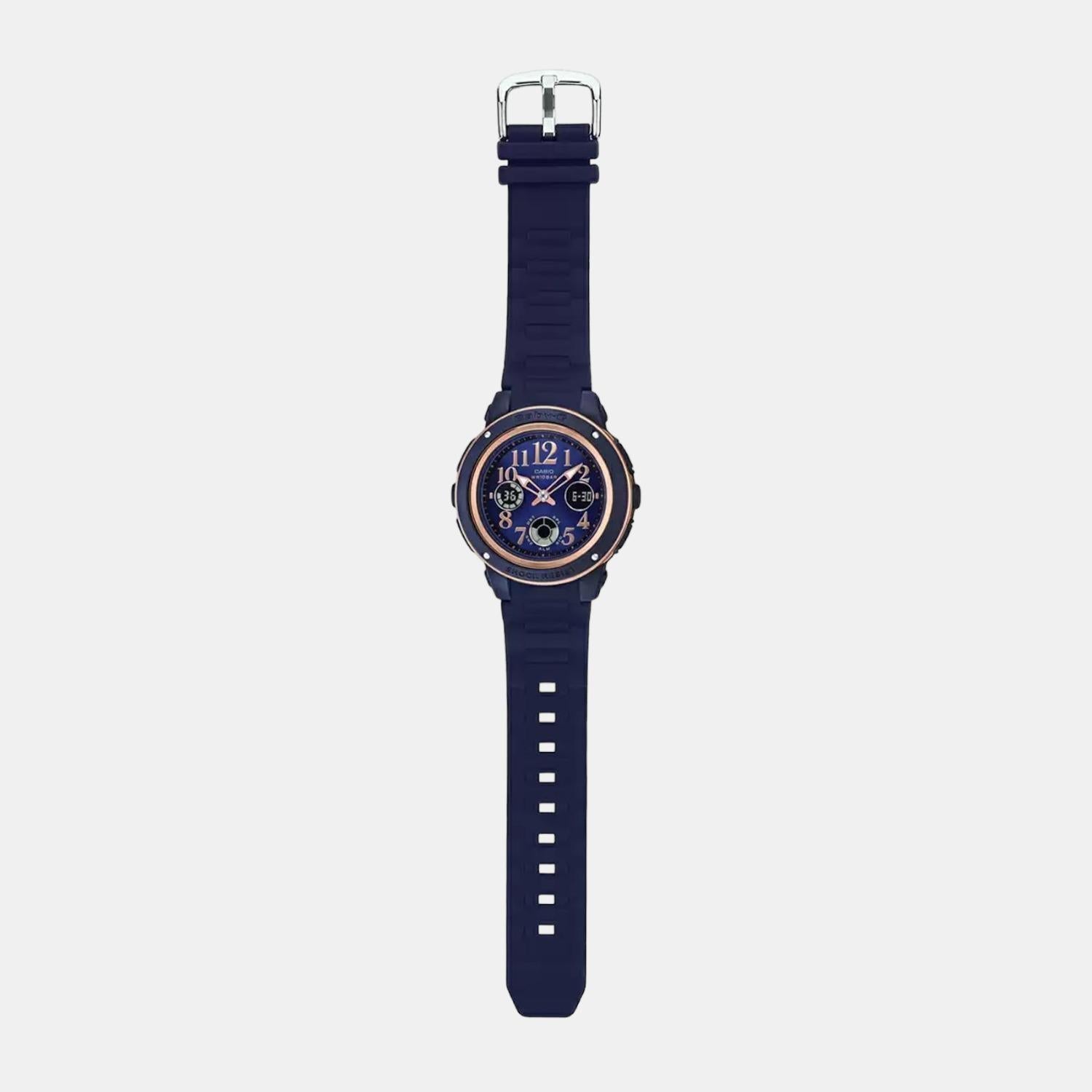 Baby-G Women Quartz Blue Dial Analog-Digital Resin Watch BX137