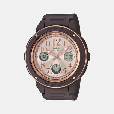 Baby-G Women Quartz Rose Gold Dial Analog-Digital Resin Watch BX138