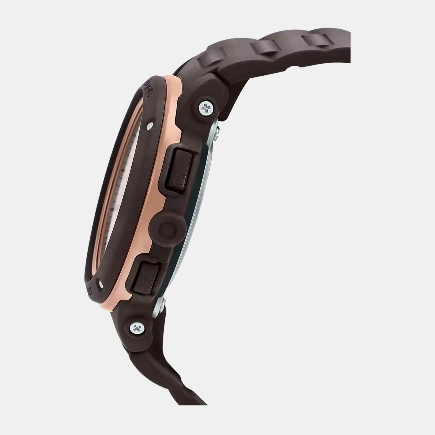 Baby-G Women Quartz Rose Gold Dial Analog-Digital Resin Watch BX138