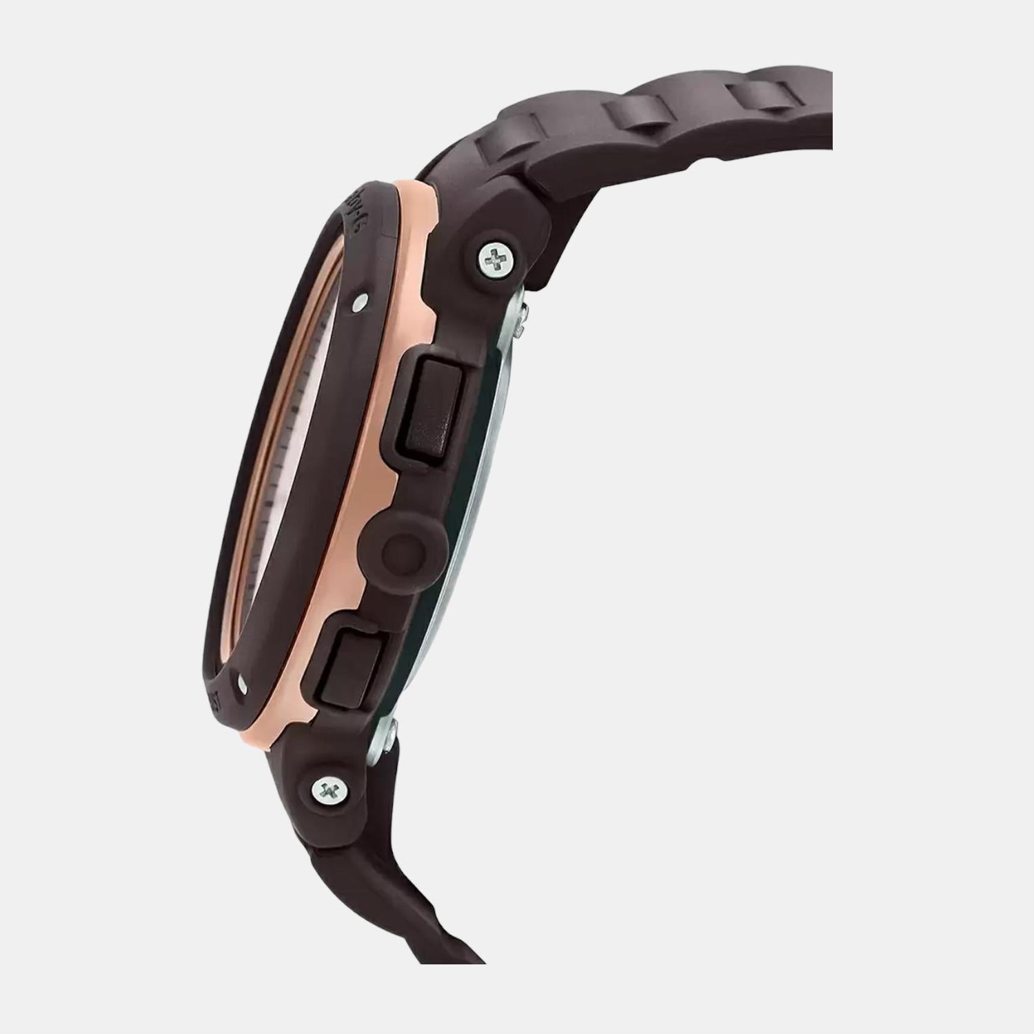 Baby-G Women Quartz Rose Gold Dial Analog-Digital Resin Watch BX138