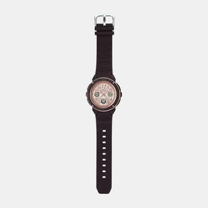 Baby-G Women Quartz Rose Gold Dial Analog-Digital Resin Watch BX138
