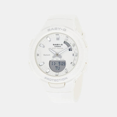 Baby-G Women Quartz White Dial Analog-Digital Resin Watch BX149