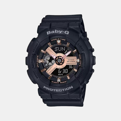 Baby-G Women Quartz Black Dial Analog-Digital Resin Watch BX157