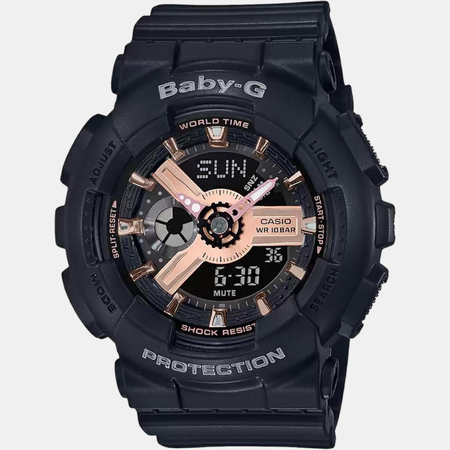 Baby-G Women Quartz Black Dial Analog-Digital Resin Watch BX157