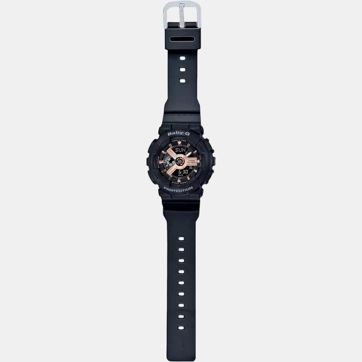 Baby-G Women Quartz Black Dial Analog-Digital Resin Watch BX157
