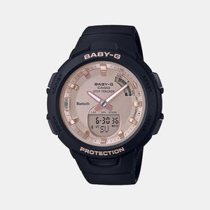 Baby-G Women Quartz Rose Gold Dial Analog-Digital Resin Watch BX163