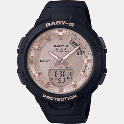 Baby-G Women Quartz Rose Gold Dial Analog-Digital Resin Watch BX163