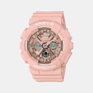 Baby-G Women Quartz Rose Gold Dial Analog-Digital Resin Watch BX167