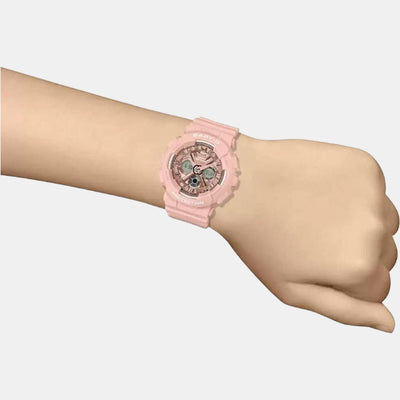 Baby-G Women Quartz Rose Gold Dial Analog-Digital Resin Watch BX167