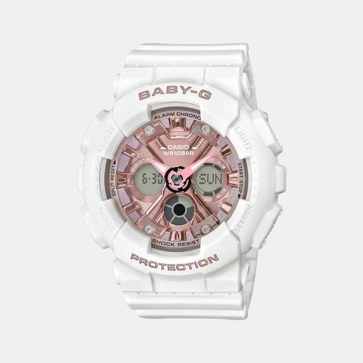 Baby-G Women Quartz Pink Dial Analog-Digital Resin Watch BX168