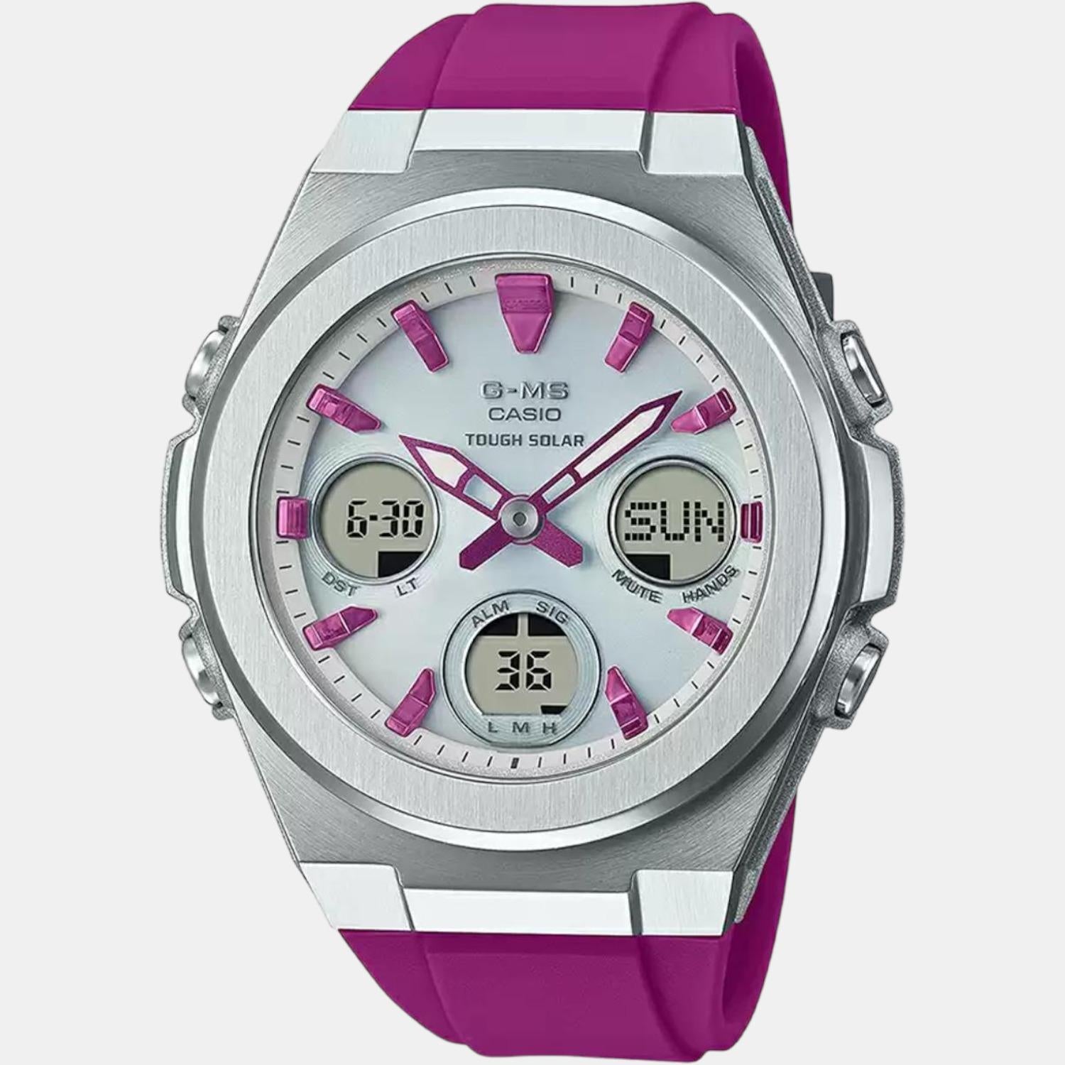 Baby-G Women Quartz Silver Dial Analog-Digital Resin Watch BX185