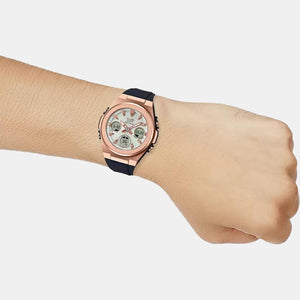 Baby-G Women Quartz Silver Dial Analog-Digital Resin Watch BX186
