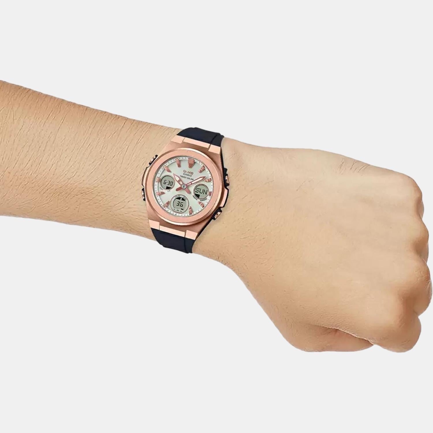 Baby-G Women Quartz Silver Dial Analog-Digital Resin Watch BX186