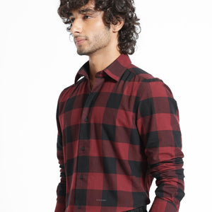 Rare Rabbit Men's Byre Multi Full Sleeves Checks Shirt