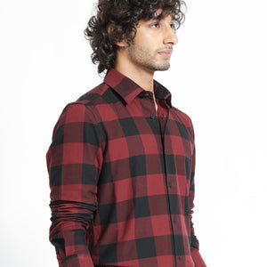Rare Rabbit Men's Byre Multi Full Sleeves Checks Shirt