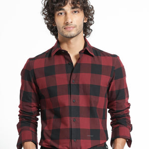 Rare Rabbit Men's Byre Multi Full Sleeves Checks Shirt