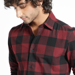 Rare Rabbit Men's Byre Multi Full Sleeves Checks Shirt