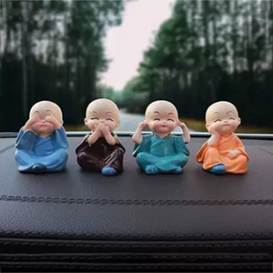 Baby Mini Monk Set of 4 Decorative Miniatures