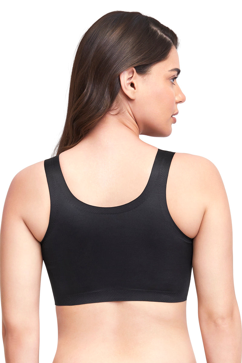 Skins Support Scoop Neck Bra - Black