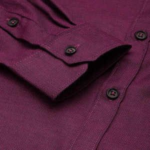 Men's Purple Slim Fit Solid Formal Shirt