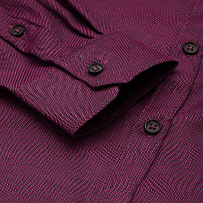 Men's Purple Slim Fit Solid Formal Shirt