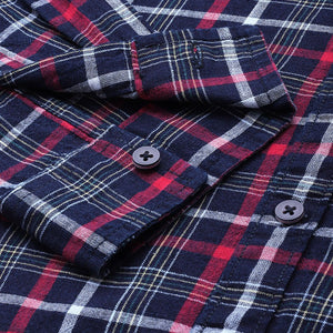 Men's Blue Slim Fit Checked Casual Shirt