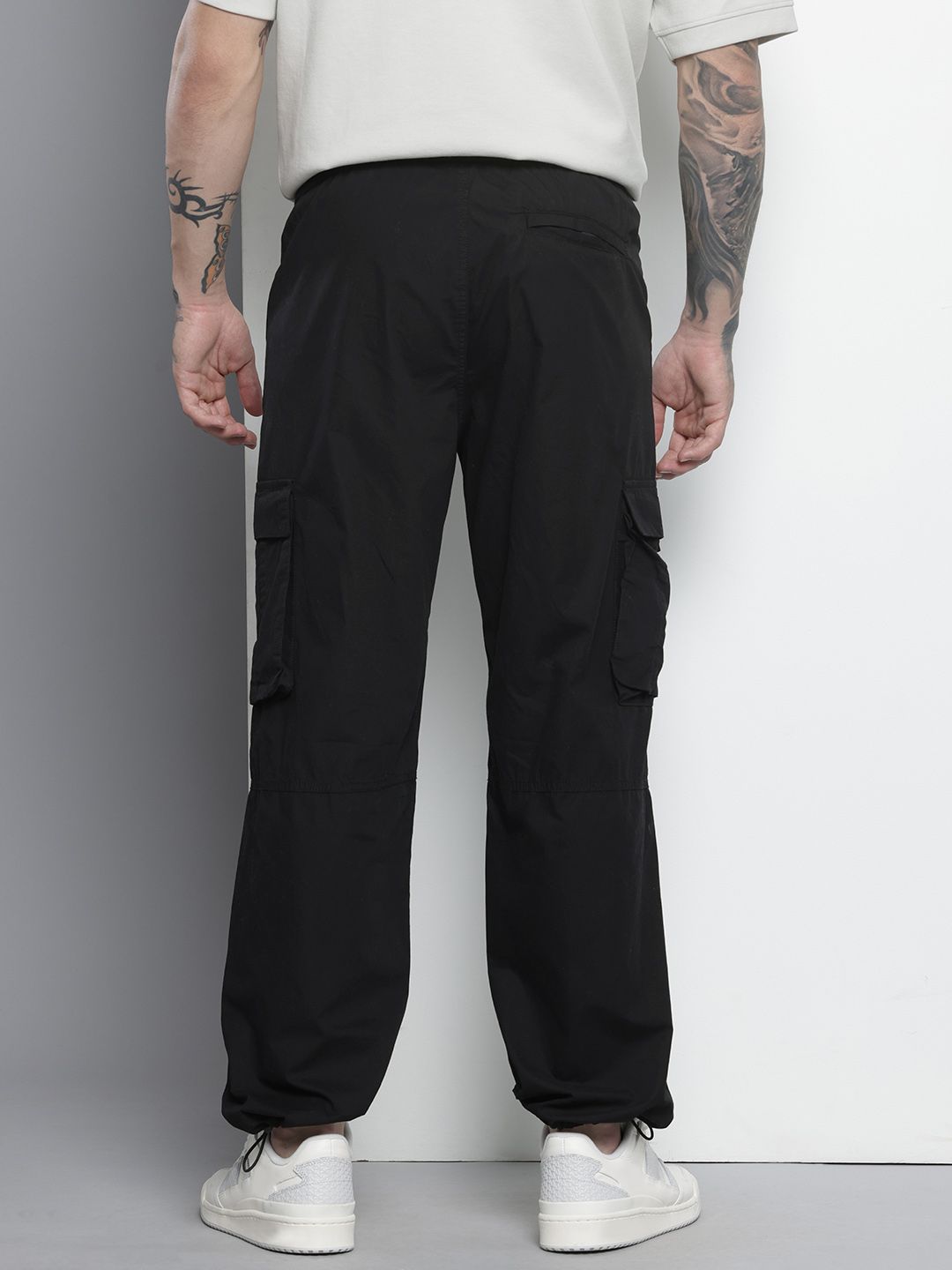 Men's Black Relaxed Fit Cargos