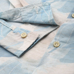Men's Beige Regular Fit Floral Resort Wear Shirt