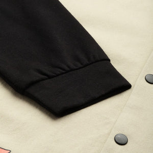 Men's Cream Regular Fit Graphic Print Street Wear Overshirt