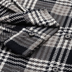 Men's Black Regular Fit Checked Casual Overshirt