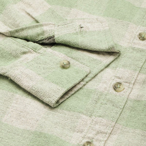 Men's Green Slim Fit Checked Casual Shirt