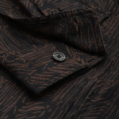 Men's Brown Regular Fit Textured Casual Shirt