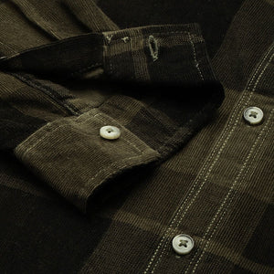 Men's Black Regular Fit Checked Casual Shirt