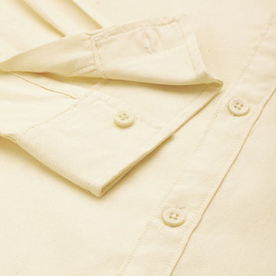 Men's Yellow Slim Fit Solid Casual Shirt