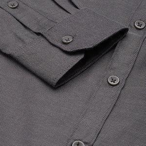 Men's Grey Slim Fit Solid Formal Shirt