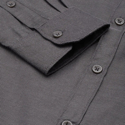 Men's Grey Slim Fit Solid Formal Shirt