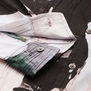 Men's Multicolor Slim Fit Abstract Print Party Wear Shirt